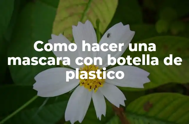 Como Hacer una Mascara con Botella de Plastico