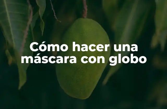 Cómo Hacer una Máscara con Globo