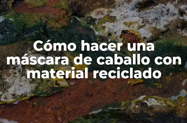 Cómo Hacer una Máscara de Caballo con Material Reciclado