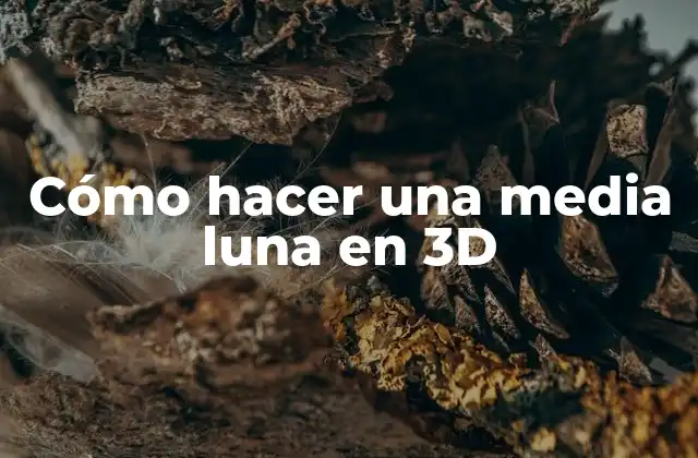 Cómo Hacer una Media Luna en 3d