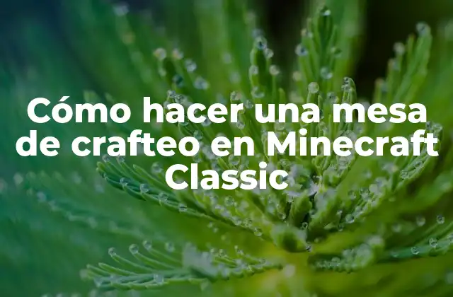 Cómo Hacer una Mesa de Crafteo en Minecraft Classic 2 Cómo hacer una mesa de crafteo en Minecraft Classic