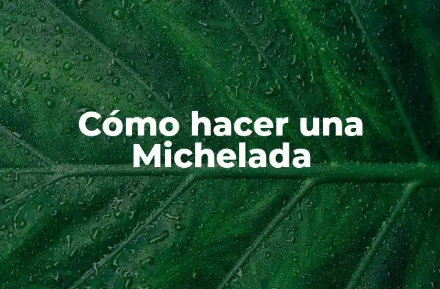 ¿Qué es una Michelada y para qué sirve?