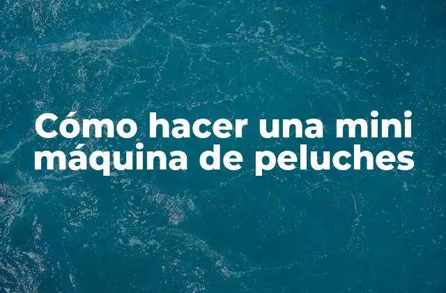 Cómo Hacer una Mini Máquina de Peluches