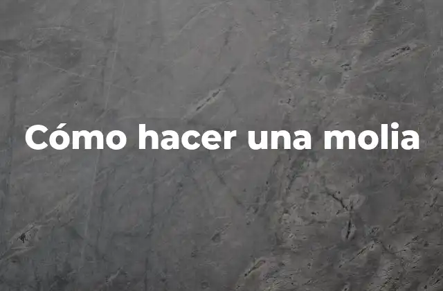 Cómo Hacer una Molia 2 ¿Qué es una molia y para qué sirve?