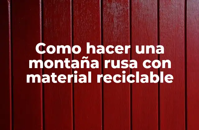 Como Hacer una Montaña Rusa con Material Reciclable