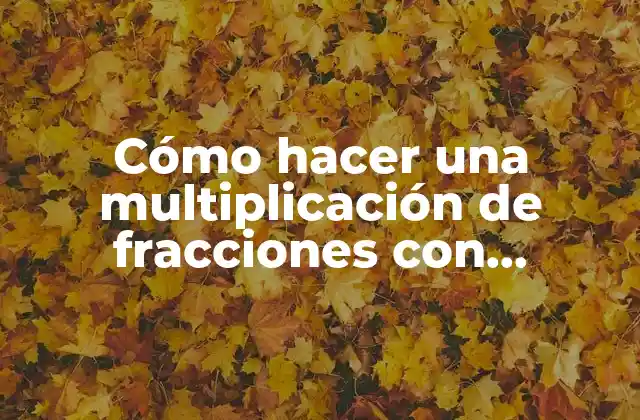 Cómo Hacer una Multiplicación de Fracciones con Números Enteros
