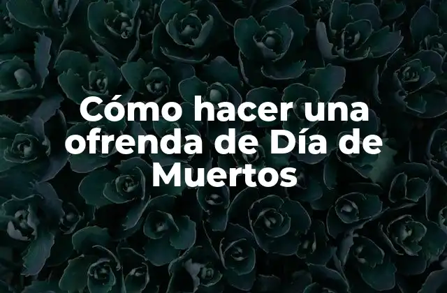Cómo Hacer una Ofrenda de Día de Muertos