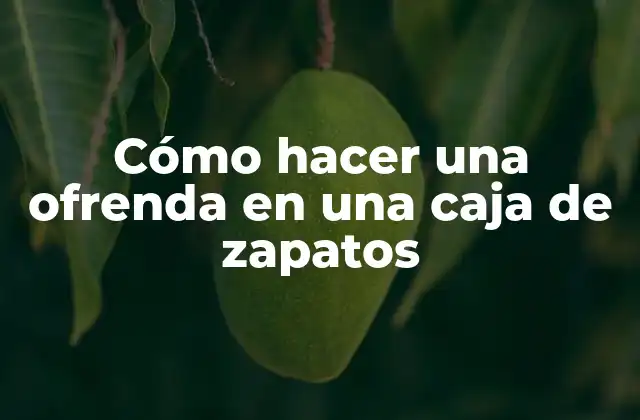 Cómo Hacer una Ofrenda en una Caja de Zapatos