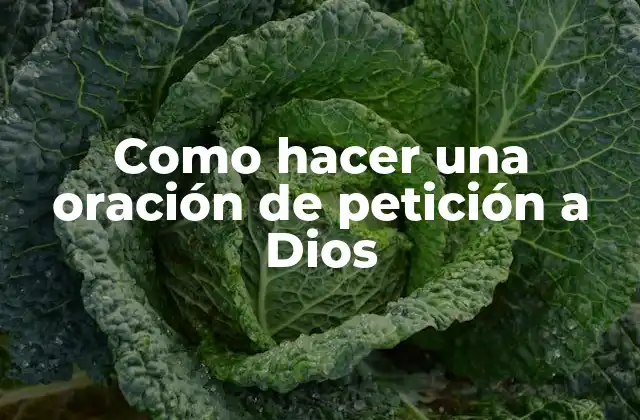 Como Hacer una Oración de Petición a Dios