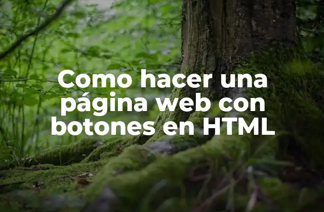 Como Hacer una Página Web con Botones en Html