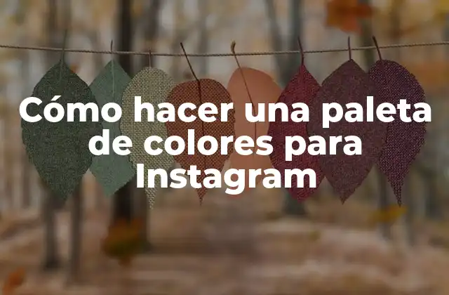 Cómo Hacer una Paleta de Colores para Instagram