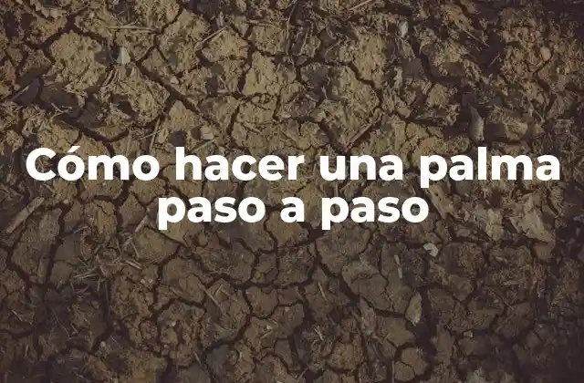 Cómo Hacer una Palma Paso a Paso