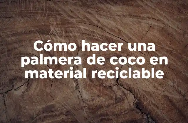 Cómo Hacer una Palmera de Coco en Material Reciclable