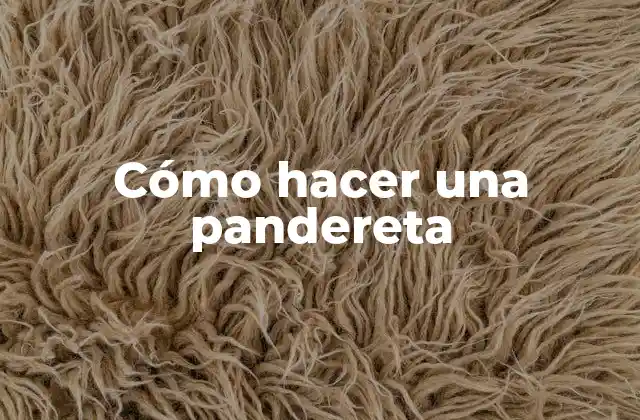 Cómo Hacer una Pandereta