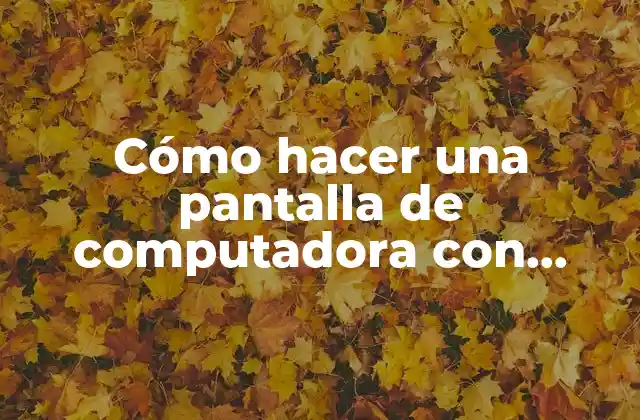 Cómo Hacer una Pantalla de Computadora con Cartón