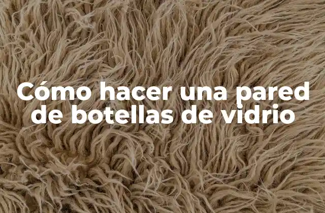 Cómo Hacer una Pared de Botellas de Vidrio