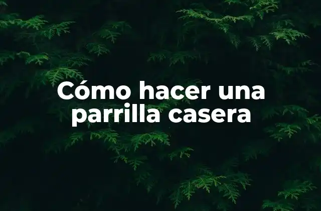 Cómo Hacer una Parrilla Casera 2 Cómo hacer una parrilla casera