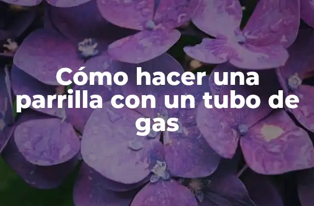 Cómo Hacer una Parrilla con un Tubo de Gas