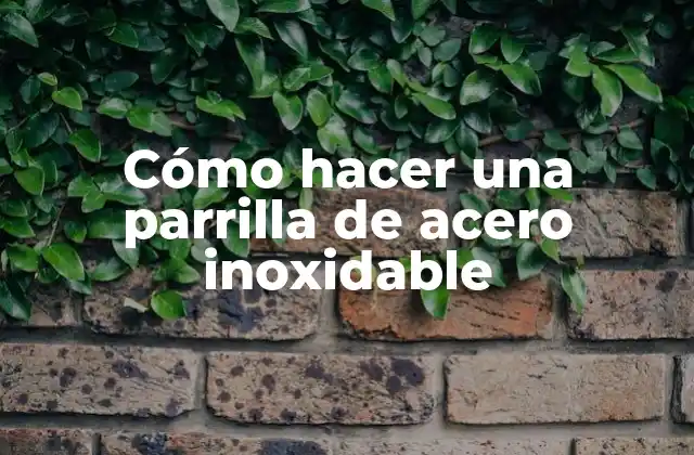 Cómo Hacer una Parrilla de Acero Inoxidable