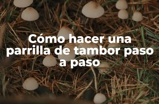 Cómo Hacer una Parrilla de Tambor Paso a Paso 2 ¿Qué es una parrilla de tambor y para qué sirve?