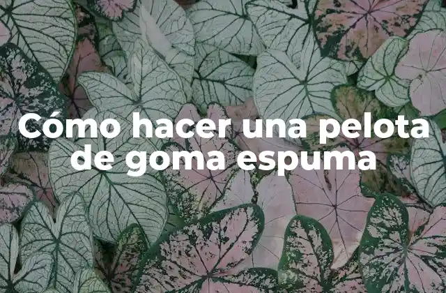 Cómo Hacer una Pelota de Goma Espuma