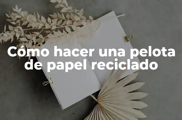 Cómo Hacer una Pelota de Papel Reciclado