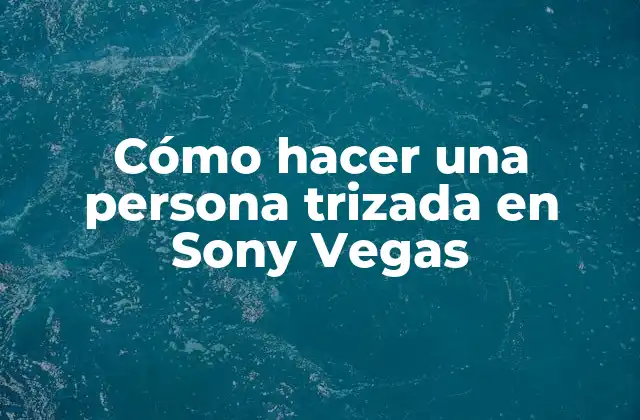 Cómo Hacer una Persona Trizada en Sony Vegas