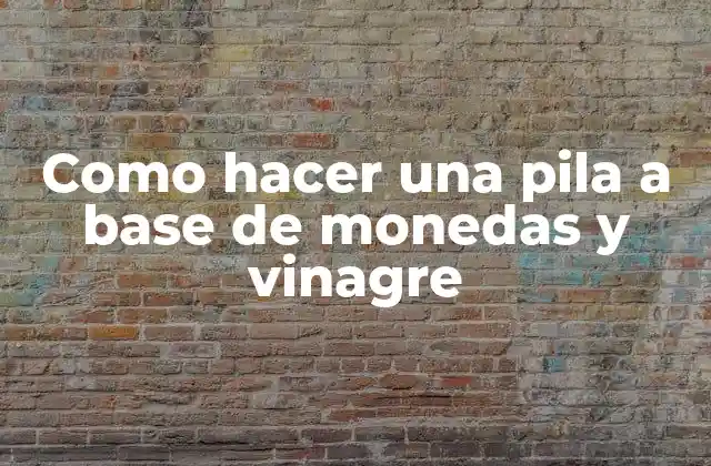 Como Hacer una Pila a Base de Monedas y Vinagre