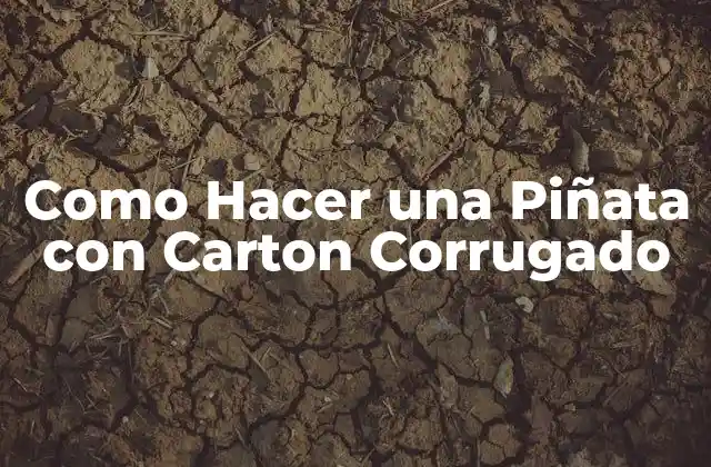 Como Hacer una Piñata con Carton Corrugado