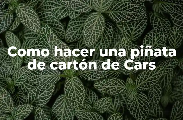 Como Hacer una Piñata de Cartón de Cars