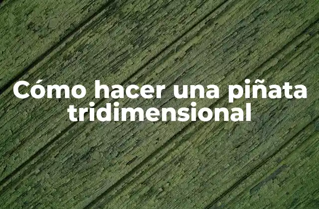 Cómo Hacer una Piñata Tridimensional