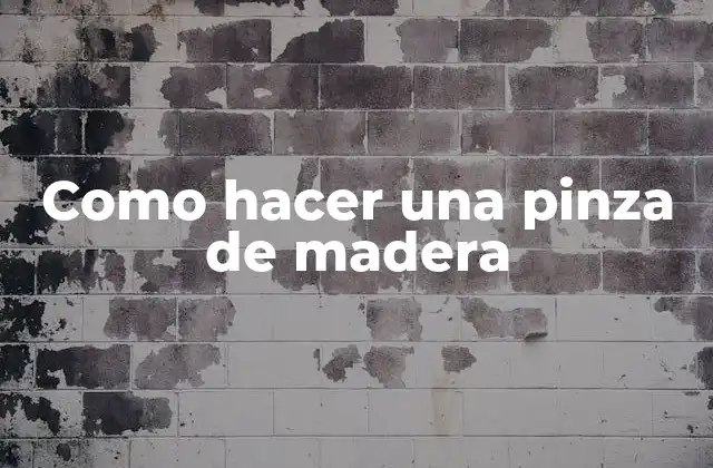 Como hacer una pinza de madera