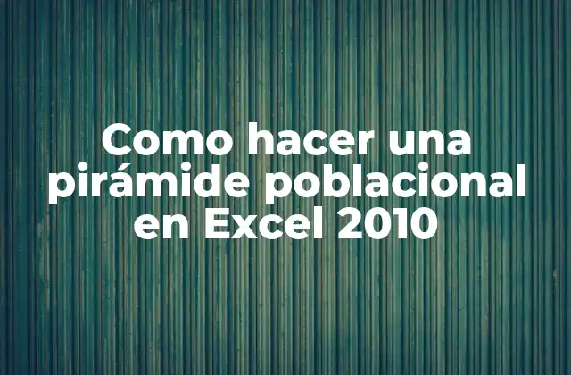 Como Hacer una Pirámide Poblacional en Excel 2010 2 Pirámide poblacional en Excel 2010