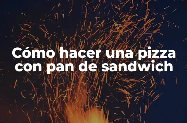 Cómo Hacer una Pizza con Pan de Sandwich