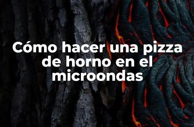 Cómo Hacer una Pizza de Horno en el Microondas