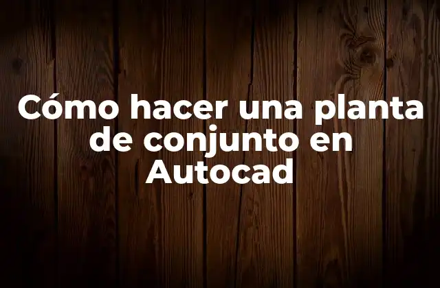 ¿Qué es una planta de conjunto en Autocad?