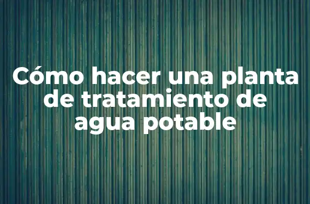 Cómo Hacer una Planta de Tratamiento de Agua Potable
