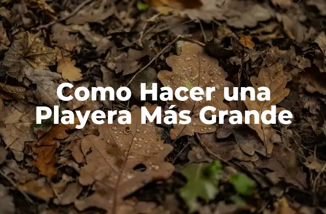 Como Hacer una Playera Más Grande