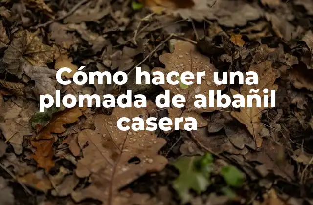 Cómo Hacer una Plomada de Albañil Casera