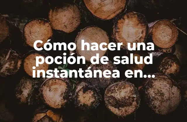 Cómo Hacer una Poción de Salud Instantánea en Minecraft