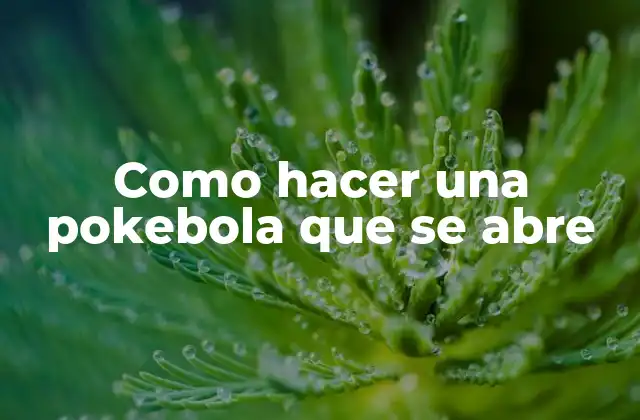 Como Hacer una Pokebola que Se Abre