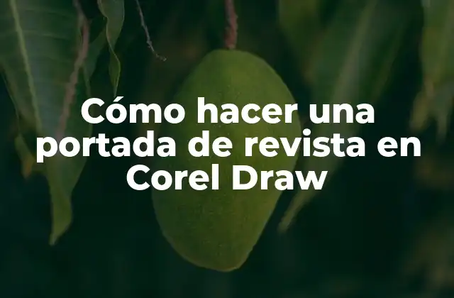 ¿Qué es una portada de revista y para qué sirve en Corel Draw?