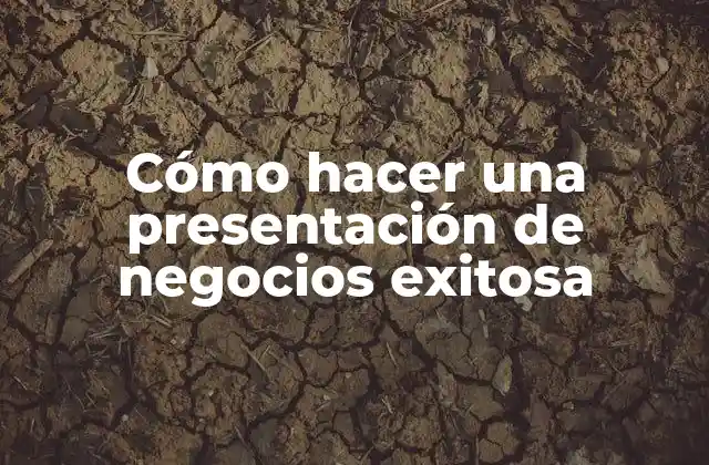 Cómo hacer una presentación de negocios exitosa