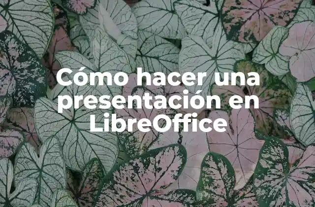 Cómo Hacer una Presentación en Libreoffice