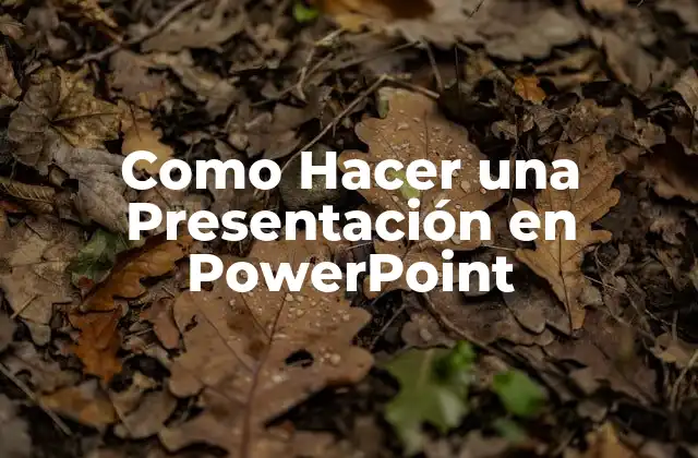 Como Hacer una Presentación en Powerpoint