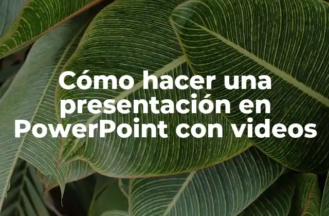 Cómo Hacer una Presentación en Powerpoint con Videos