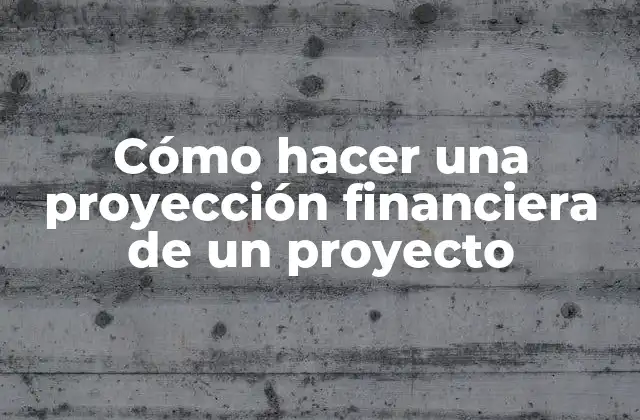 Cómo Hacer una Proyección Financiera de un Proyecto 2 Qué es una proyección financiera de un proyecto