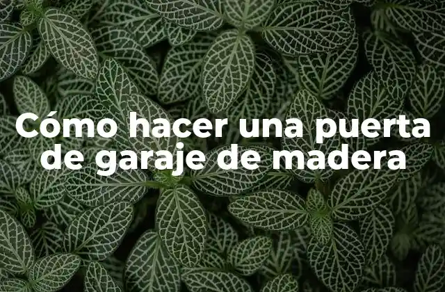 Cómo Hacer una Puerta de Garaje de Madera