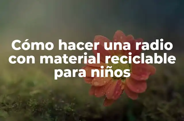 Cómo Hacer una Radio con Material Reciclable para Niños
