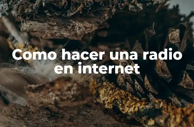 Como Hacer una Radio en Internet